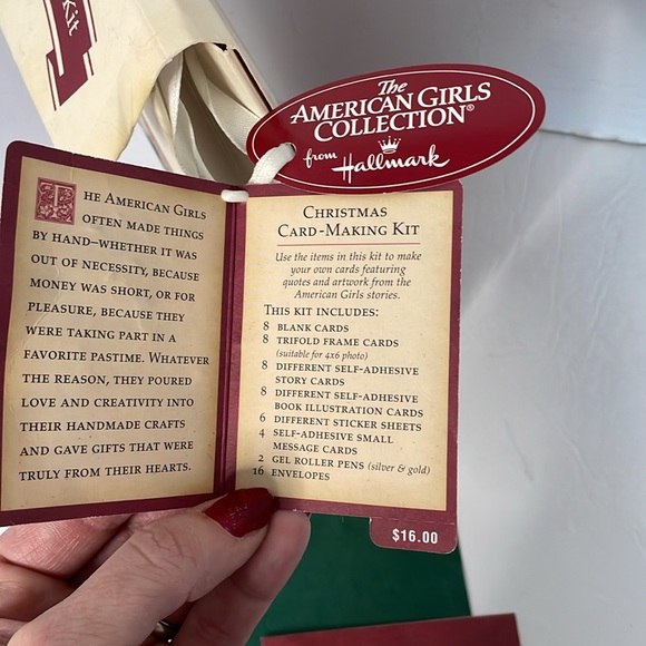 American Girl Christmas card making kit & set of 6 thank you notecards/envelopes - Picture 16 of 17